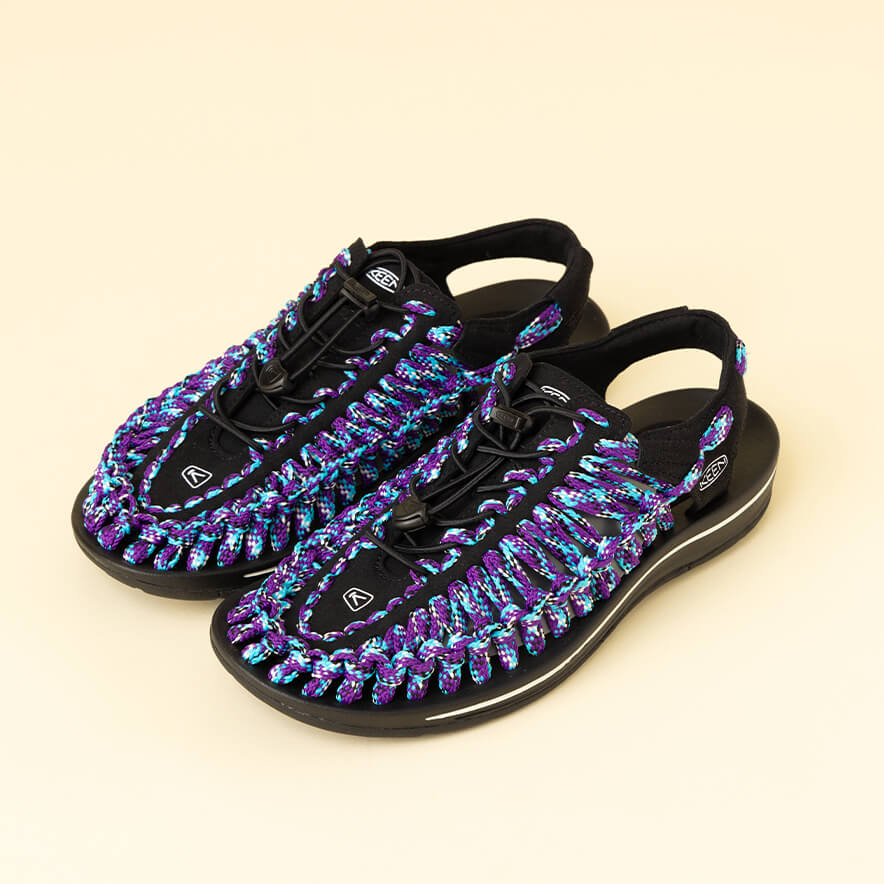 MEN'S UNEEK FLAT X BAMBOO SHOOTS - BLACK/TILLANDSIA PURPLE